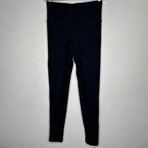 Mono B Black Polka Dot Textured Stars Legging Yoga Pants Small - Picture 3 of 12